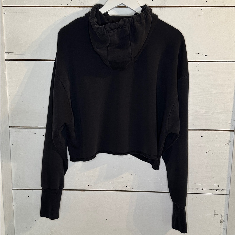 Adidas Holiday Graphic Cropped Hoodie Black - Picture 3 of 12